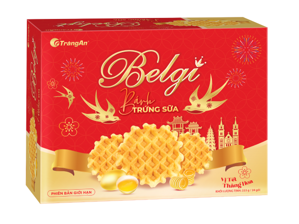 Hộp bánh trứng sữa giòn Belgi 333g (PBGH 2025)